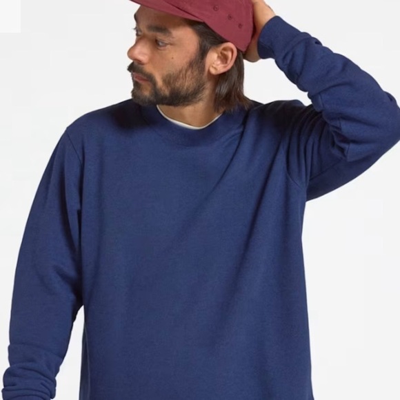 Allbirds sweatshirt small cotton hemp blend NEW blue hazy indigo men’s  Crewneck - Picture 1 of 6
